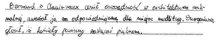 : lub Część zdających miała trudności ze sformułowaniem uogólnienia i w konsekwencji udzielała odpowiedzi powtarzającej argumenty przytoczone w poprzednich częściach zadania.