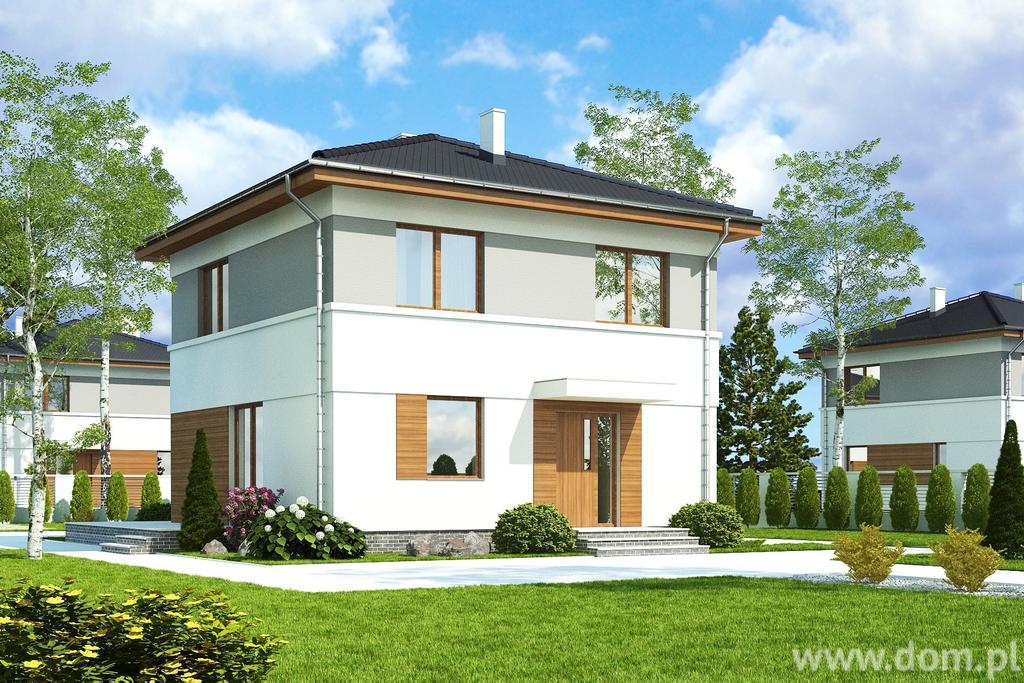 Projekt domu piętrowego ARC Egon III bez garażu CE (DOM OG1-51) Projekt domu na wąską działkę Projekty domów piętrowych to idealne rozwiązanie na wąskie działki.