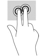 Aby obrócić w przeciwnym kierunku, przesuń palec wskazujący odwrotnie z prawej strony na górę (z godziny trzeciej na dwunastą).