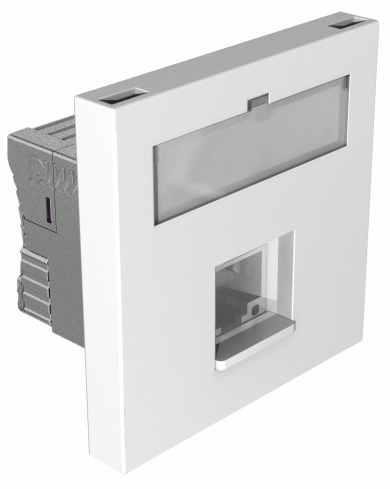 SERIA IV: ADAPTERY DO GNIAZD 45X45 MM 1XRJ45 IVLOCK451C IV450B1C GNIAZDA, WTYKI I PANELE RJ45 Zintegrowane zabezpieczenie przed wpięciem wtyku RJ45.