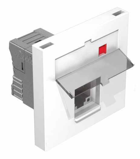 Przeznaczone do montażu modułów RJ45 keystone serii IV oraz BC Wygodny sposób montażu etykiet opisowych bez przyklejania (przyciskane uchylnymi, przezroczystymi plakietkami) Dostosowane do wszystkich
