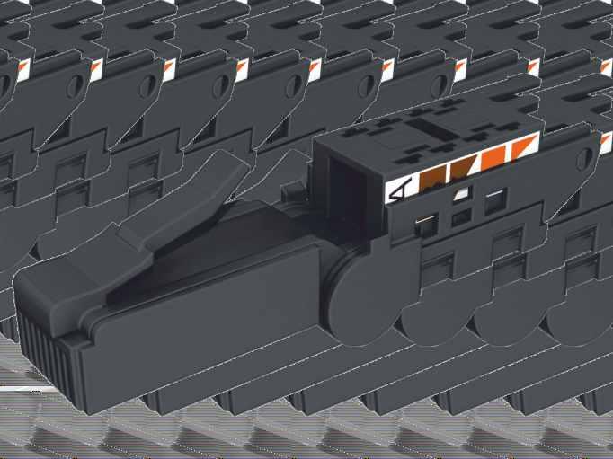 WTYK RJ45 KATEGORII 6A UTP OBROTOWY PLAG6ANB GNIAZDA, WTYKI I PANELE RJ45 Zawiera obrotową, łamaną końcówkę RJ45, dzięki czemu idealnie pasuje do gniazd, gdzie od frontu znajduje się mała ilość