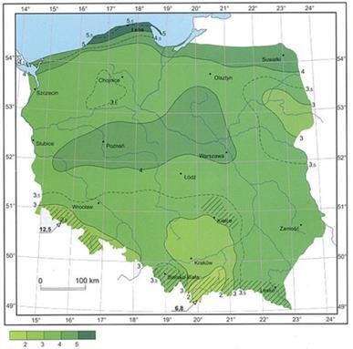 instalacji wiatrowych. Najwięcej turbin wiatrowych zlokalizowanych jest w województwie kujawsko-pomorskim (215), a ich łączna moc wynosi 296,1 MW.