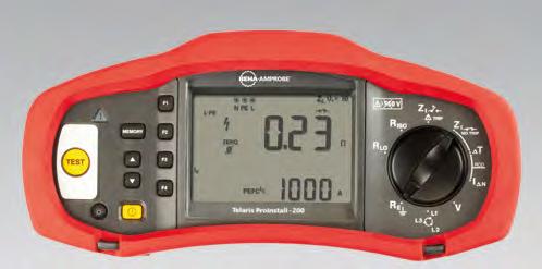 wyłącznika różnicowoprądowego Napięcie Rotacja faz Rezystancja uziemienia Przyrządy testowe i pomiarowe zgodne z normami DIN/VDE oraz EN 61557 są używane do sprawdzania bezpieczeństwa elektrycznego w