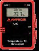 TR200-A Miernik temperatury i wilgotności względnej z rejestratorem danych oraz wyświetlaczem cyfrowym Pomiar temperatury Pomiar wilgotności względnej Rejestrator danych Możliwość montażu na ścianie