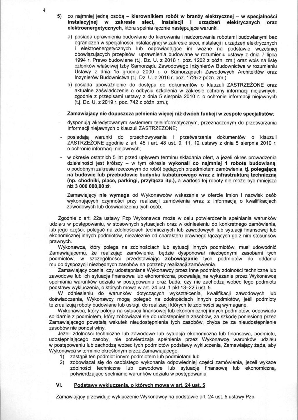 5) co najmniej jedna. osoba.