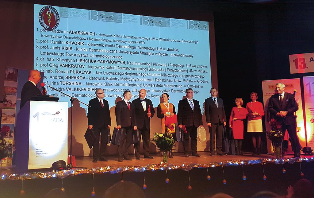 Rycina 1. Goście zagraniczni 13. Akademii Dermatologii i Alergologii ze starostą słupskim Rycina 2. Profesor Jerzy Kruszewski (Warszawa) Rycina 3.