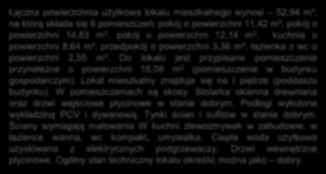 powierzchni 11,42 m², pokój o powierzchni 14,83 m 2, pokój o powierzchni 12,14 m 2, kuchnia o powierzchni 8,64 m²,