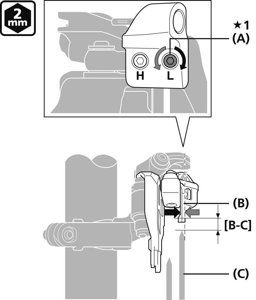 MONTAŻ Montaż przerzutki przedniej (konstrukcja podwójna) Typ na obejmę (FD-M9020/M8020/M617/M677) 2.