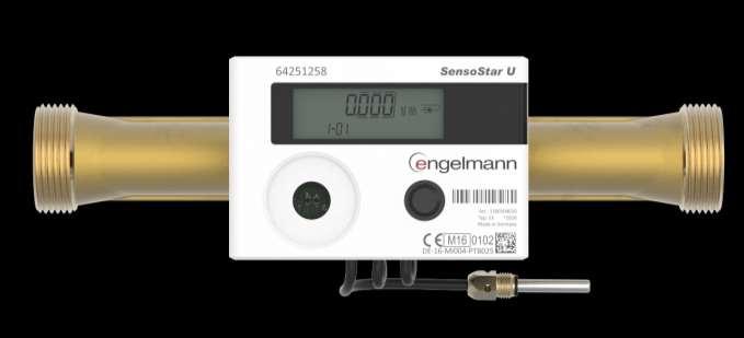 Ultradźwiękowy licznik ilości ciepła (ciepłomierz) Engelmann Ultradźwiękowy czujnik przepływu do montażu na prostym odcinku rury.