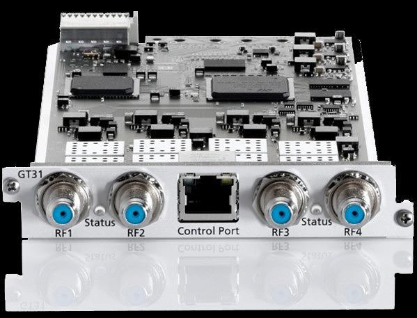 TANGRAM moduł GT 31 W Tangram Frontend DVB-S/S2/C/T/T2/ISDB-T Moduł GT 31 W jest częścią linii produktów Tangram. Jeden moduł pozwala dodać do 4 strumieni transportowych DVB.