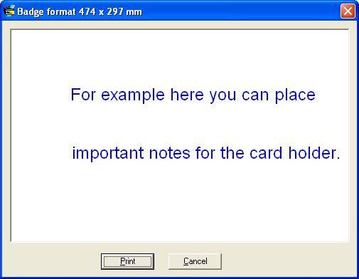 Print card reverse side (Drukuj drugą stronę karty) Jeśli ma zostać wydrukowana druga strona karty, w tym celu można zdefiniować specjalny układ i zawartość.