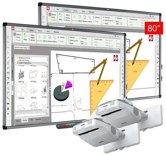 Zestaw Tablica 2 (2x Avtek TT-BOARD 80 Pro + 2x Epson EB-670) 14.000,00 zł.