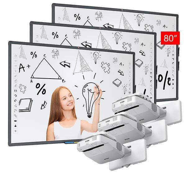 Zestaw Tablica 7 (3x Avtek TT-BOARD 80 + 3x Epson EB-670) 17.500,00 zł.