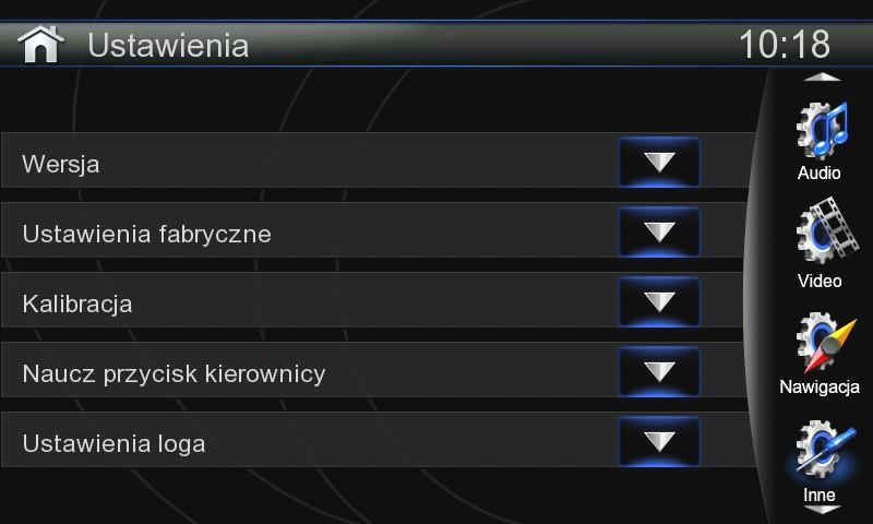 Rys 13 Rys 14 Ustawienia - Nawigacja Kliknij ikonę Nawigacja, otworzy się menu (rys 14). Kliknij GPS ścieżka wyświetli się zawartość ścieżek AUTOMAPA, wybierz wceam.exe lub AutoMapa EU.