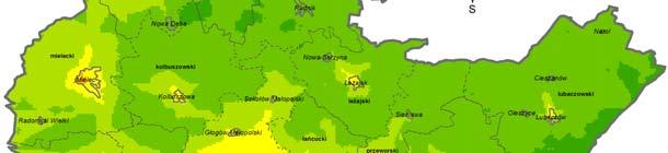 kształtowały się w przedziale od 0,97 1,8 μg/m 3 tj.