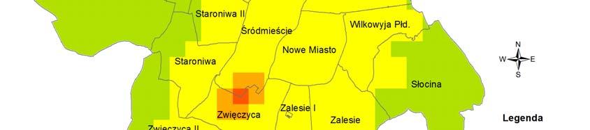 W Rzeszowie stężenia średnioroczne niklu w pyle PM10 z modelowania zawierały się w przedziale 0,6 5 ng/m 3 tj.