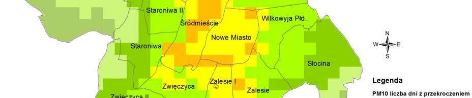 W Rzeszowie wyniki modelowania wskazały od 5 60 dni z przekroczeniem dobowego poziomu