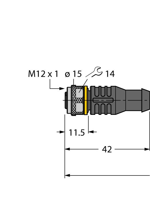 programującego USB-2-IOL-0002; złącze żeńskie M12, proste, -pinowe na złącze