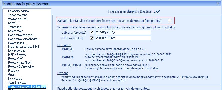 Strona 9 z 9 Dodano parametr dotyczący zakładania kont przy imporcie z modułu Hospitality. Dla włączonego konta kontrahentów będą się tworzyć wyłącznie wtedy kiedy wystąpią w dekretacji.