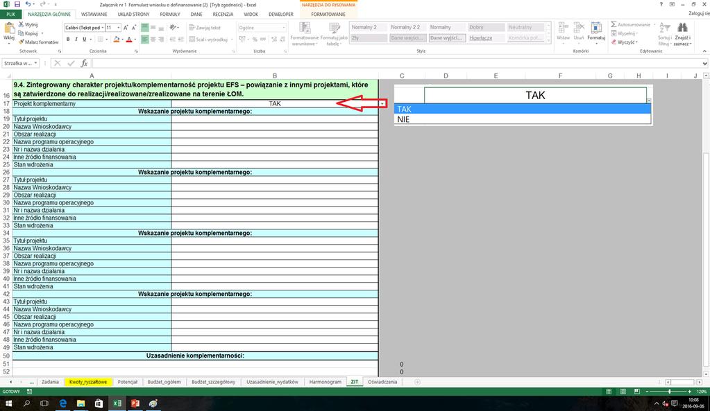 Kryterium nr 1: Zintegrowany charakter projektu/ komplementarność projektu EFS powiązanie z innymi projektami, które są zatwierdzone do realizacji/ realizowane/ zrealizowane na terenie ŁOM ( 10 pkt.