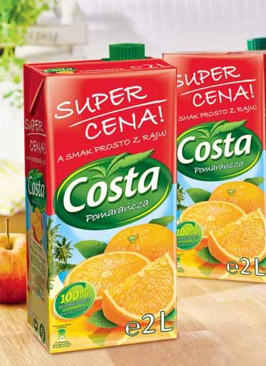 SUPERCENA Napój na bazie herbaty LIPTON 1,5 l 3 59 Napój ZBYSZKO 1,75 l 2,11/l 3 69 Napój COSTA 2 l 1,50/l 2 4 09 Sok, nektar HORTEX 1 l ZYSKUJESZ 0 30 3 49 BEZ KUPONU W APLIKACJI 3 79 Sok, napój DR