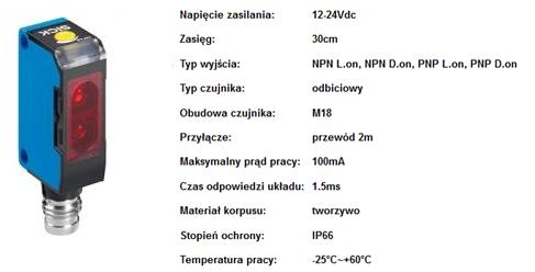 Zadanie 36. Na podstawie danych katalogowych określ zasięg czujnika optycznego, odbiciowego. Zadanie 37.