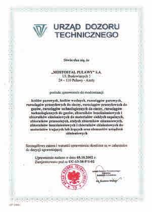 Europejskich norm EN- 13445, EN-12952, EN 13 480 oraz Dyrektywy 2014/68/WE. Amerykańskiego The American Society of Mechanical Engineers (ASME).