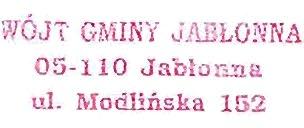 WÓJT GMINY JJUlLONNA 05-110 Jabł onna ul. ModH.
