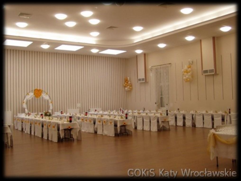 Sala widowiskowa + kuchnia + klub + holl Stawka opłaty brutto 67,65 zł za godzinę 79,95 zł za godzinę