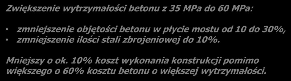 Domieszki a projektowanie konstrukcji z betonu Zwiększenie wytrzymałości betonu z 35 MPa do