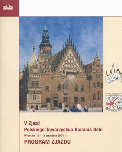 Natomiast od roku 1998 odbywają się cykliczne Sympozja Postępy w leczeniu bólu (ryc. 7), które cieszą się niesłabnącym zainteresowaniem specjalistów zajmujących się medycyną bólu. Ryc. 7. Okładka jednego z cyklicznych sympozjów PTBB Postępy w leczeniu bólu.