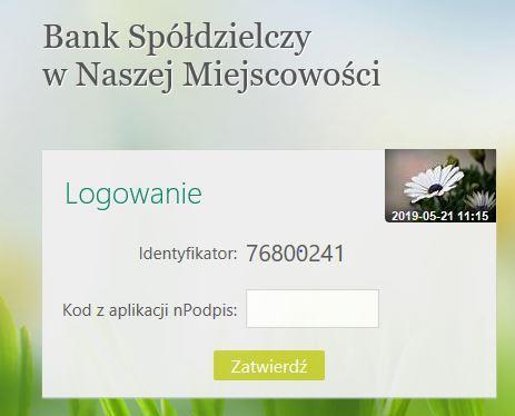 Autoryzacja Token Vasco Korzystając z Tokenu Vasco do autoryzacji, podczas logowania do systemu Internet Banking kod wyświetli w tokenie, a w oknie logowania w serwisie IB pojawi się okno do