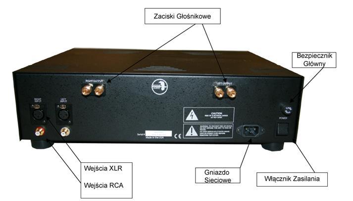 INSTALACJA WZMACNIACZA MEDUSA / HYDRA W SYSTEMIE ODSŁUCHOWYM Podłączenie głośników: Zaciski połączeniowe kolumn głośnikowych umieszczono na tylnym panelu wzmacniacza - patrz Rys. 1.