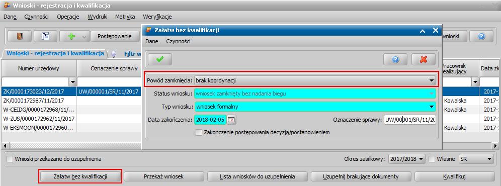 poprzez ustalenie pierwszeństwa przyznania świadczenia po stronie innego kraju, należy w systemie fakt przekazania wniosku do instytucji zagranicznej