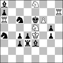 1...G:e7! 1.G:b4! ~ C 2.Hc4+ A b:c4# 1...Wf3 2.H:e4+ f:e4# 1...G:d4 2.S:d4+ H:d4.