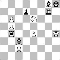 Kg3 (9.Kf2? Hc3 10.Kg2 Wf5 +) 9...Hc3+! (9...Hc5 10.Kg4! tempo Hg1+ 11.Kf3! =) 10.Kh4! (złuda tematowa: 10.Kg4? Hc5! tempo 11.Hb2+ K:b2 12.Sd3+ Kc3 13.S:c5 Kd4 +) 10...Hc5 11.Kg4! tempo (złuda tematowa: 11.