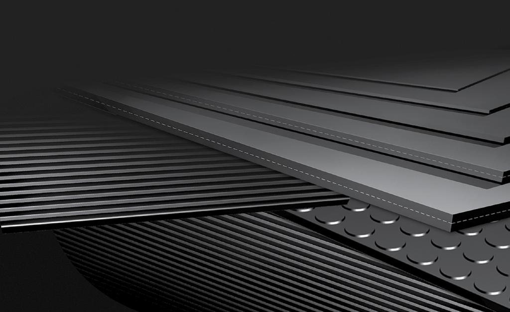 WYKŁADZINY GUMOWE RUBBER FLOORING Produkowane przez nas wykładziny gumowe stosowane są głównie do wykładania podłóg w pojazdach i pomieszczeniach przeznaczonych na czasowy pobyt ludzi lub zwierząt.