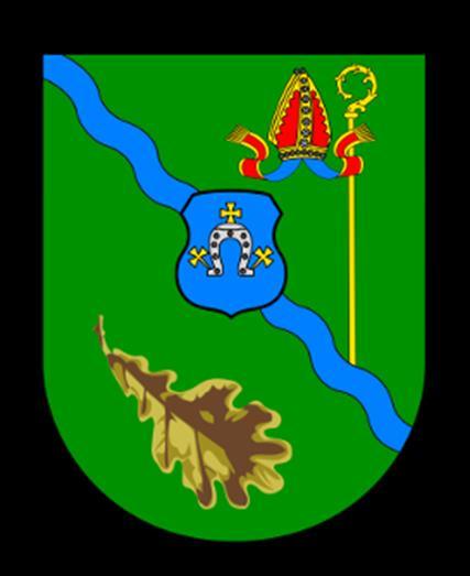 Tak wygląda herb Gminy Dąbrówka, do której należymy Kolor tła - kolor zielony wg Władysława Kopalińskiego to kolor żeński, barwa natury, płodności, Matki Ziemi, roślinności, niedoświadczenia,