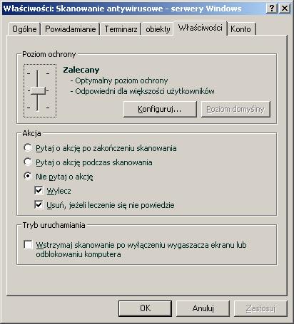 KROK 4. KONFIGUROWANIE TERMINARZA ZADAŃ Po zakończeniu konfiguracji zadań, kreator wyświetli okno umożliwiające zdefiniowanie trybu automatycznego uruchamiania zadania.
