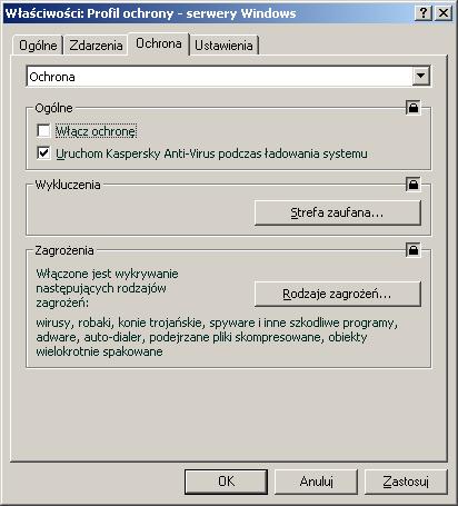 KONFIGUROWANIE PROFILU W trakcie modyfikacji profilu można zmieniać ustawienia oraz blokować możliwość zmiany ustawień w grupach zagnieżdżonych oraz ustawieniach zadań i aplikacji.