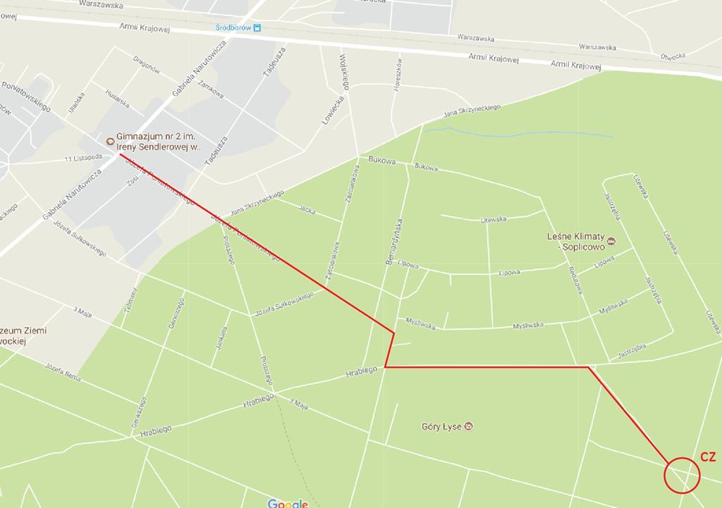 Mapka dojazdowa Program zawodów Sobota 1.
