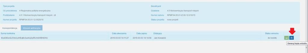 znajdującej się w teczce projektu.