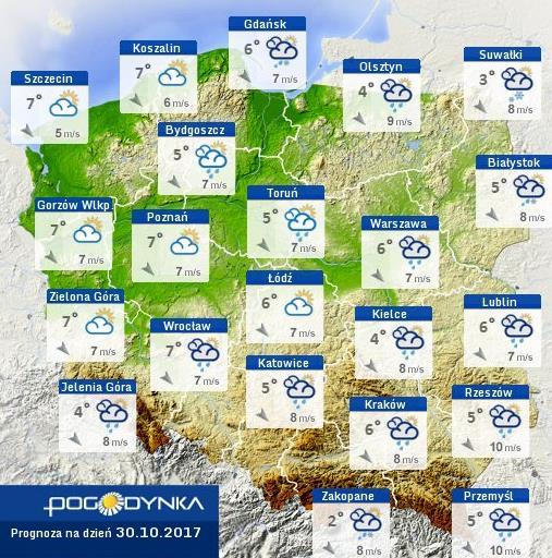Prognoza pogody dla Polski na dziś Prognoza pogody dla Polski na jutro Ostrzeżenia METEO