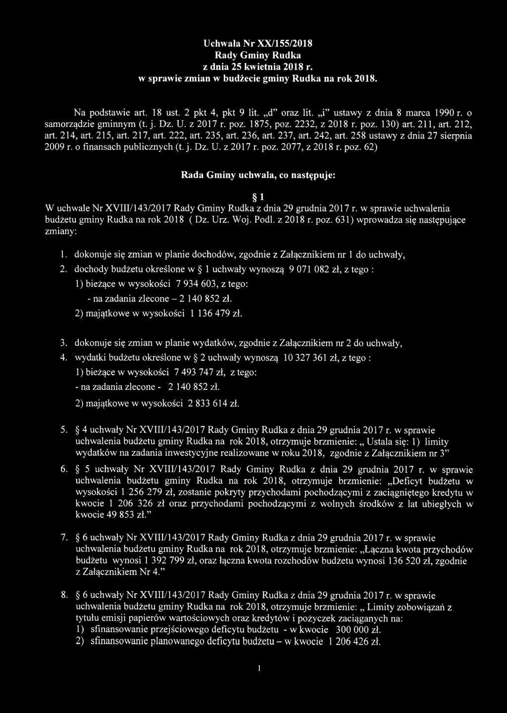 236, art. 237, art. 242, art. 258 ustawy z dnia 27 sierpnia 2009 r. o finansach publicznych (t. j. Dz. U. z 2017 r. poz.