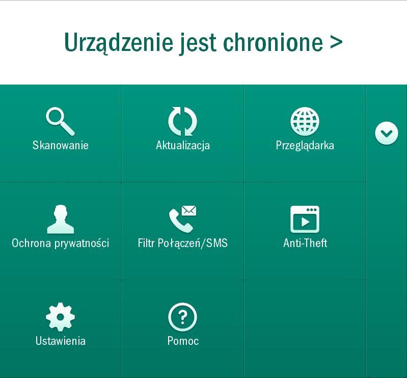 I N T E R F E J S A P L I K A C J I Problemy z ochroną są pogrupowane według kategorii. Dla każdego problemu wyświetlone są akcje, które mogą zostać użyte do jego rozwiązania.