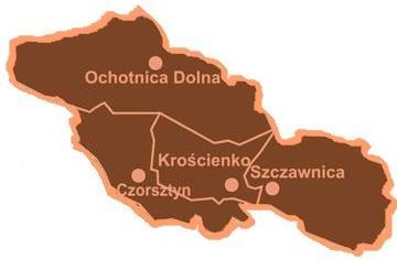 Tabela 1 Podstawowe dane na temat gmin tworzących LGD Identyfikator Powierzchnia Liczba ludności Nazwa gminy Typ gminy gminy (km 2 ) (osoby) Szczawnica miejsko-wiejska 121102 3 88 7 472 Czorsztyn