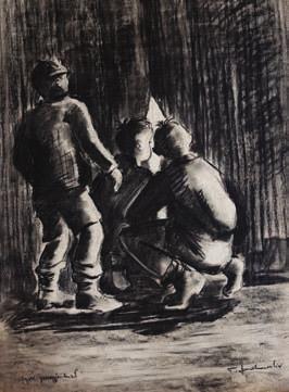 Miłość Dzwona do Niebios i Ziemi, 1991 olej, płótno, 90 x 65,5 cm, sygn.