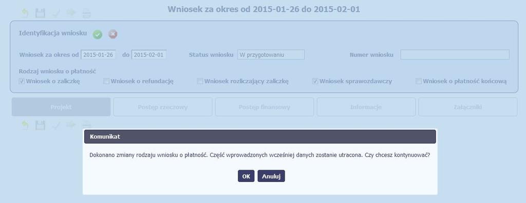 4.3.6. Edycja wniosku W każdym momencie masz możliwość edycji zapisanego wcześniej wniosku, którego nie przesłałeś do instytucji. Masz możliwość edycji wniosków o statusie W przygotowaniu, Poprawiany.