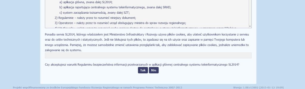 regulaminem bezpieczeństwa, w tym postanowieniami w zakresie przetwarzania danych osobowych oraz